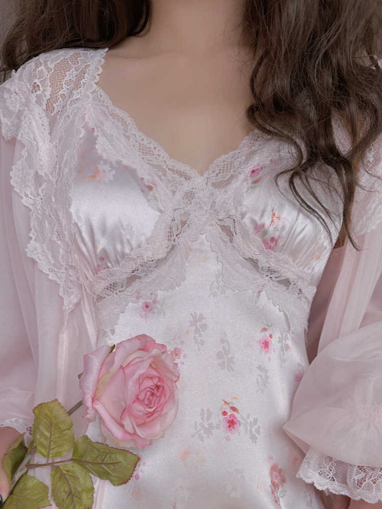 Mist Pink Rose Nightgown
