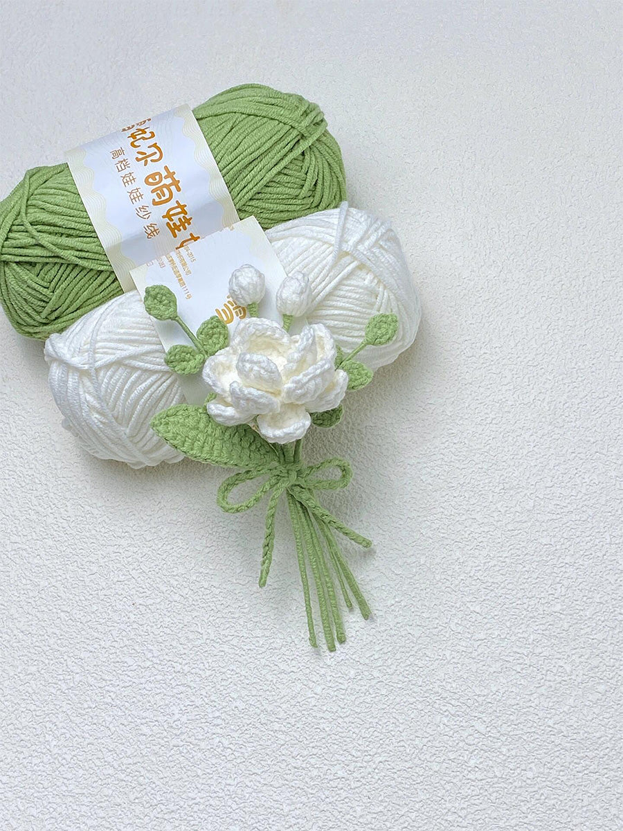 diy wool Mini jasmine card