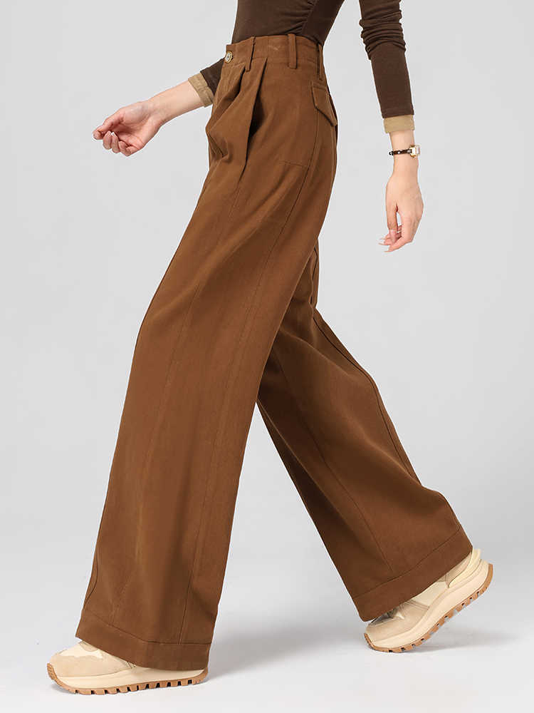 Preppy Aesthetic Cotton Wide-leg Pants