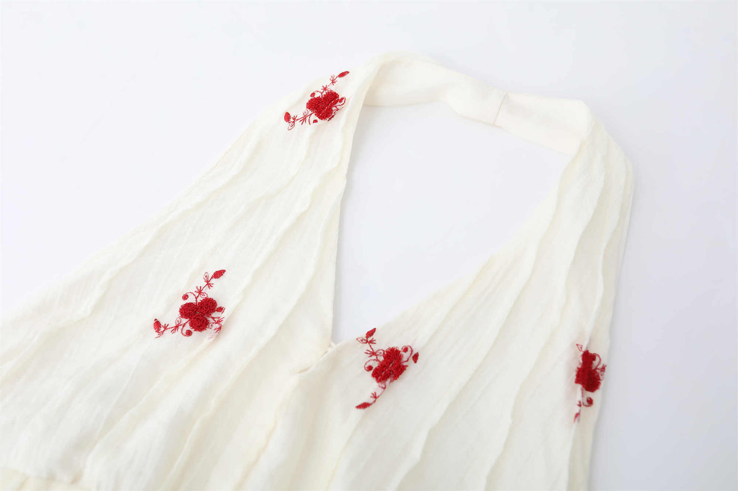 Rose Halter Neck Floral Dress