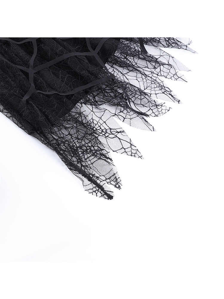 Steampunk Mesh Tassel Mini Skirt