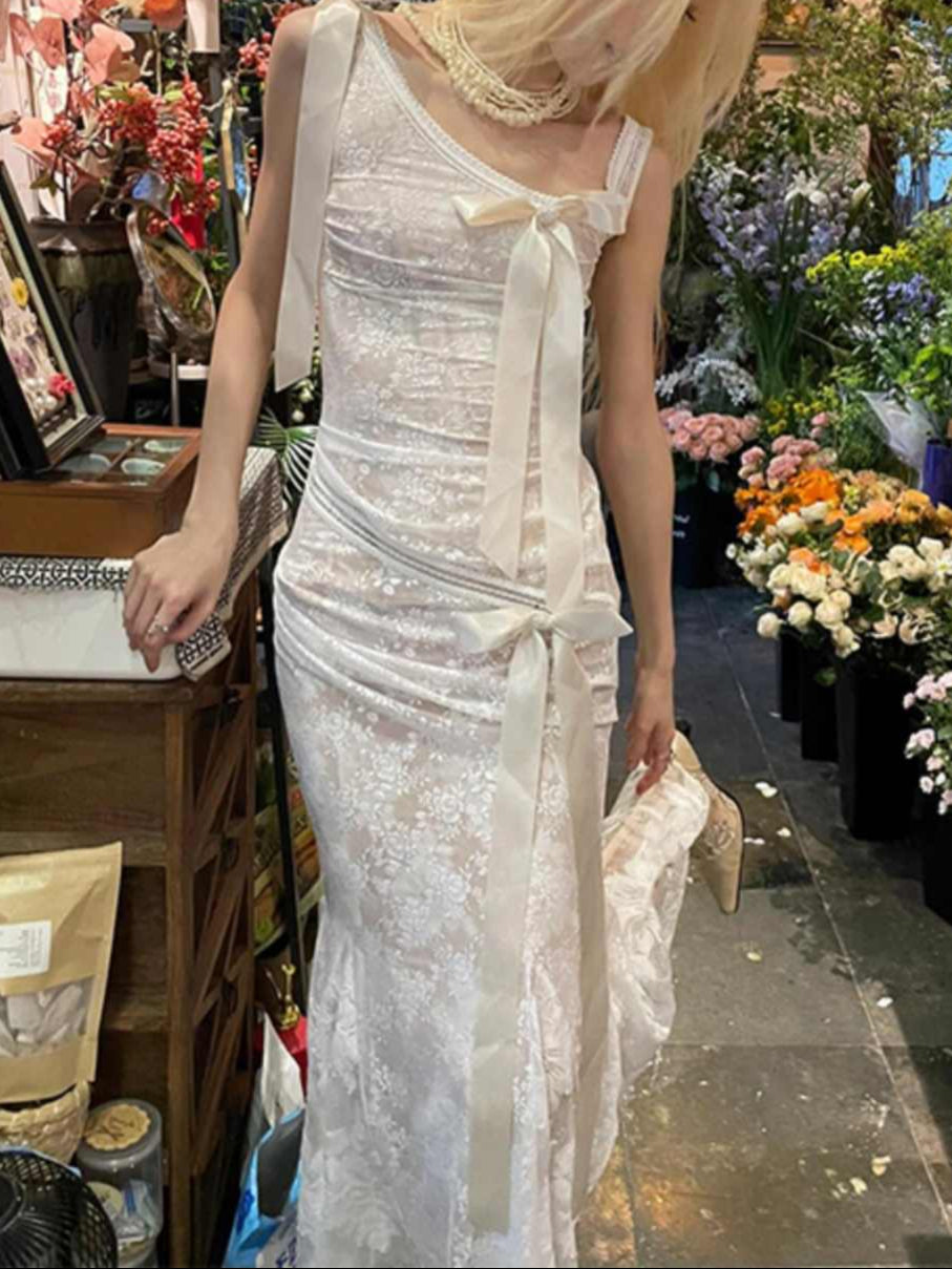 French Bow Lace Dress