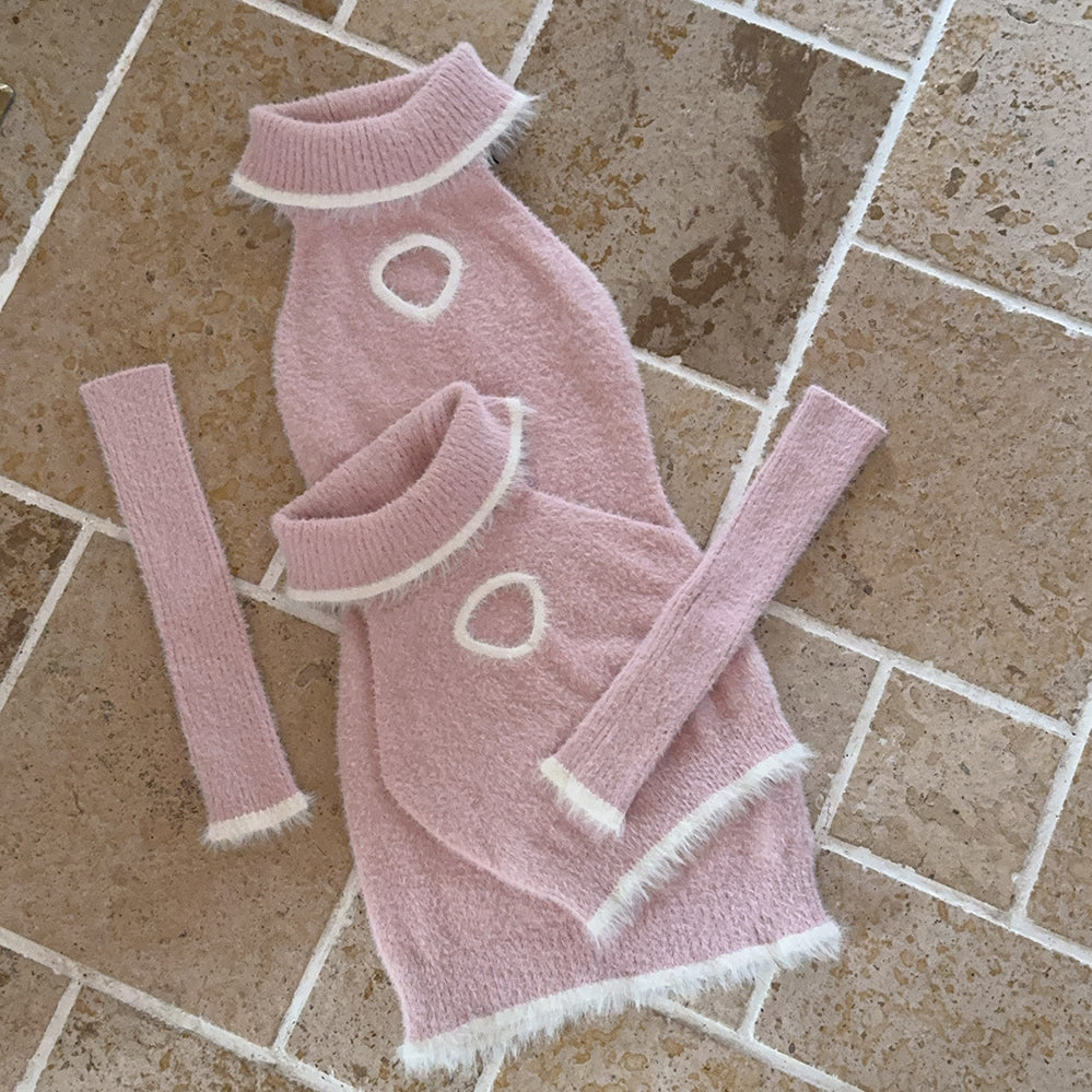 Plush Girl Slim Knitted Top/Dress