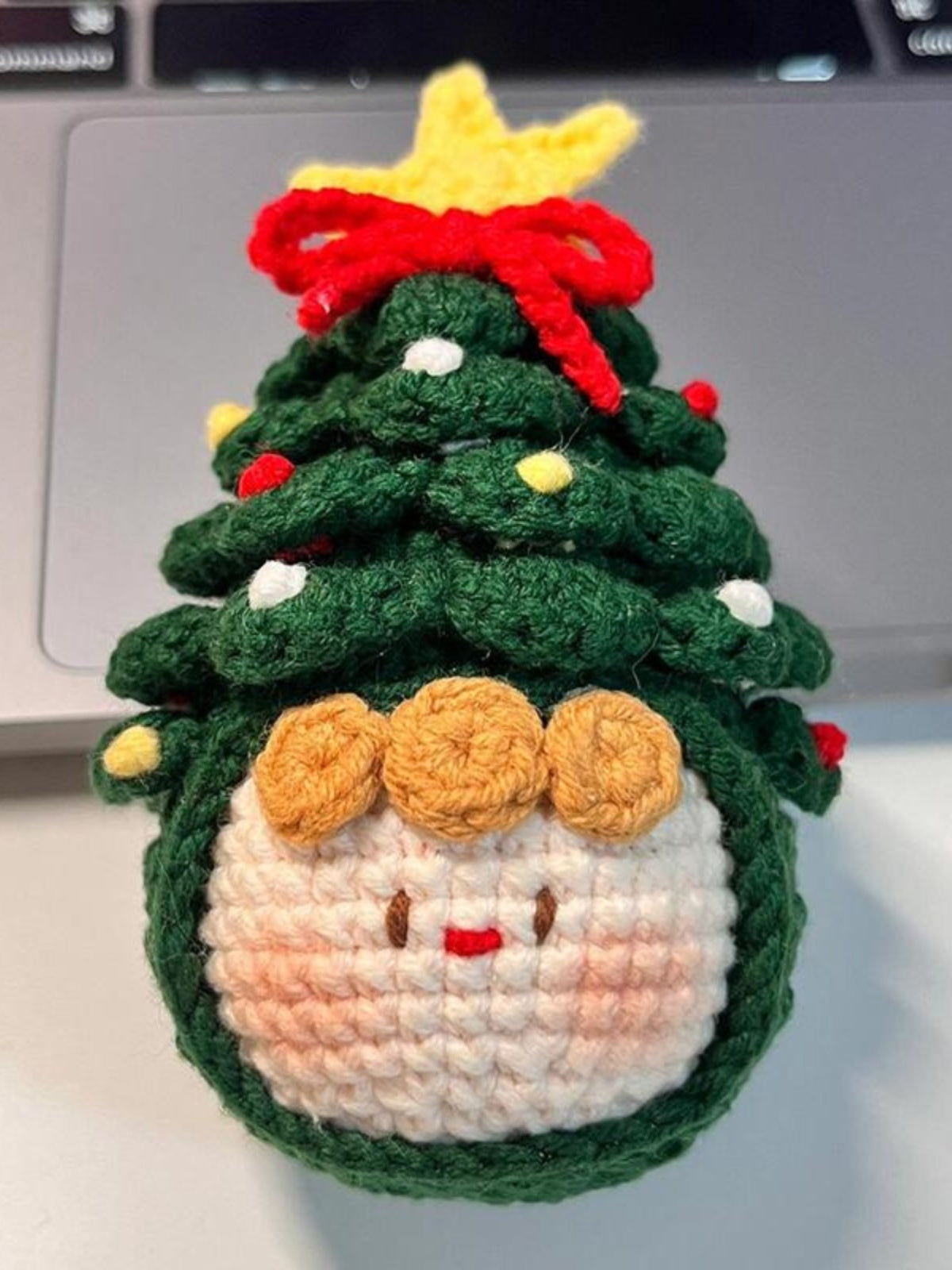 Christmas hand-knitted diy cute keychain