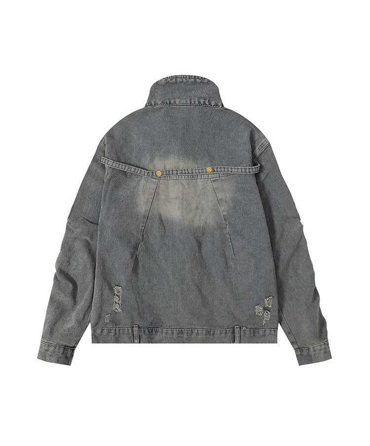 Grunge Distressed Street Denim Jacket