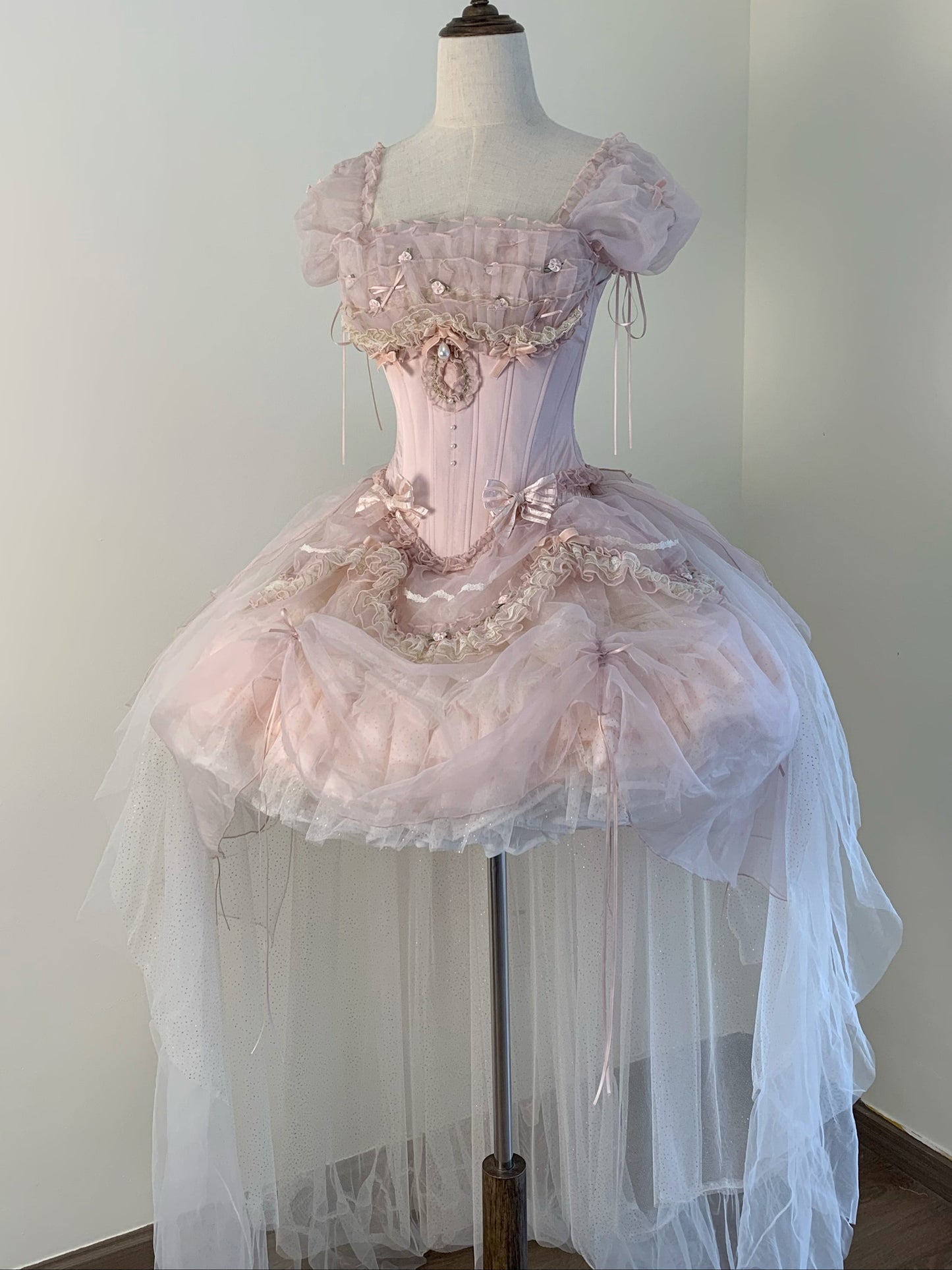 Lace Satin Corset Princess Dress