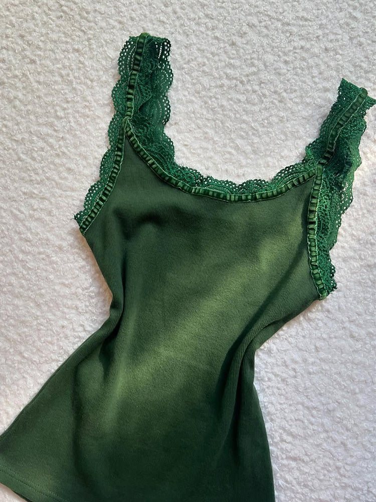 retro green camisole