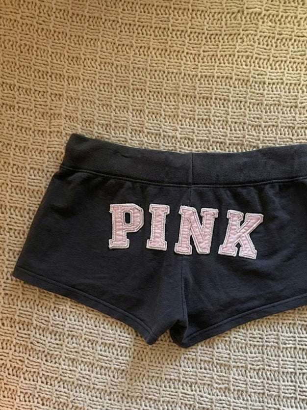 pink letter vintage shorts