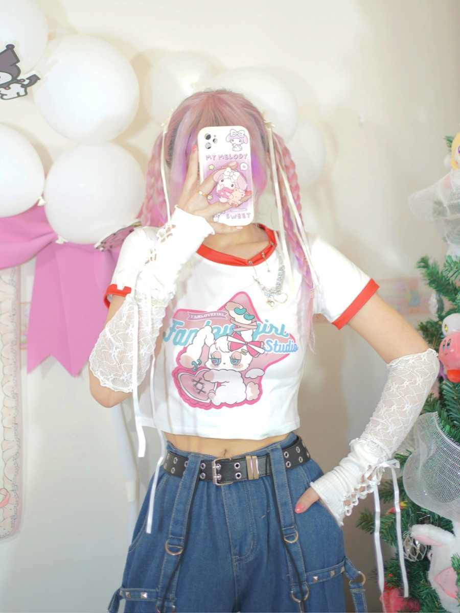 Y2K Cotton Rabbit T-shirt