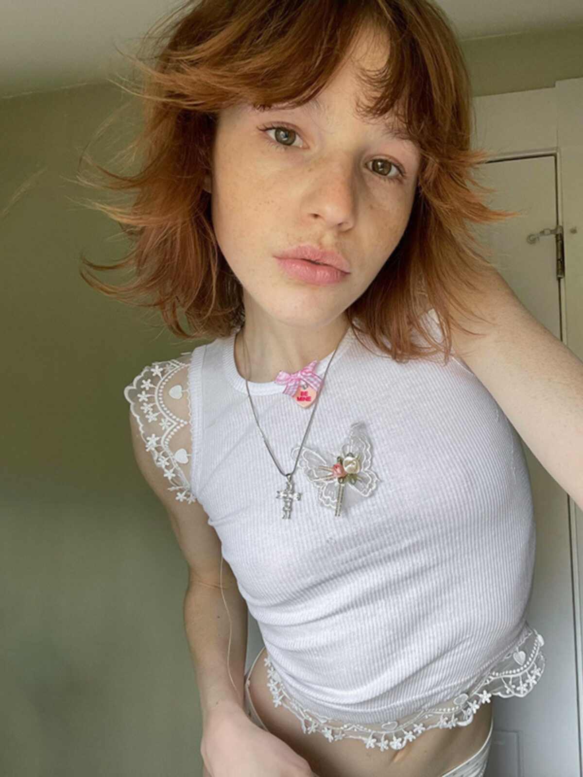 Lace Flower Crop Top