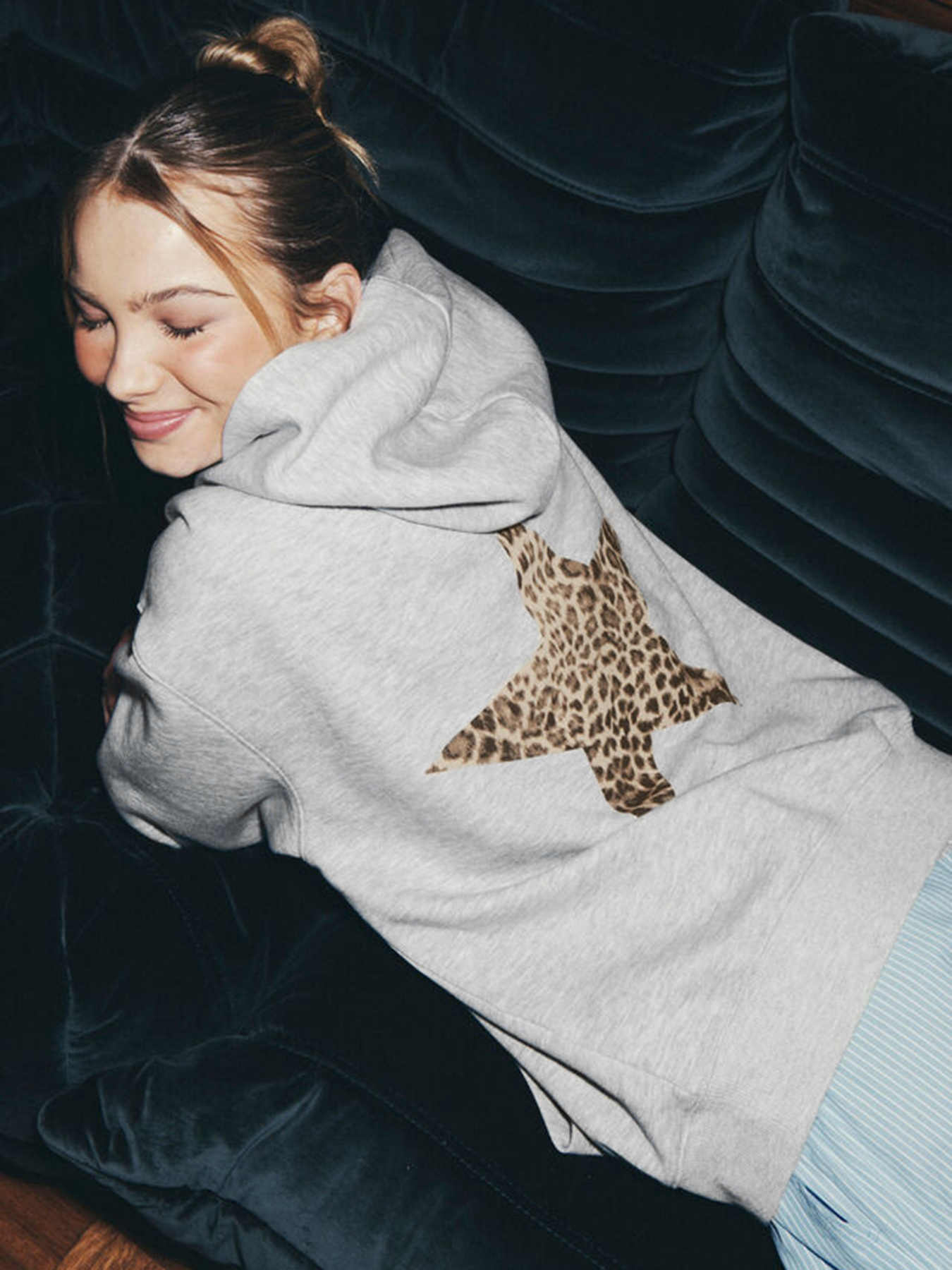 Y2K Street Leopard Print Star Hooded Sweatshirt