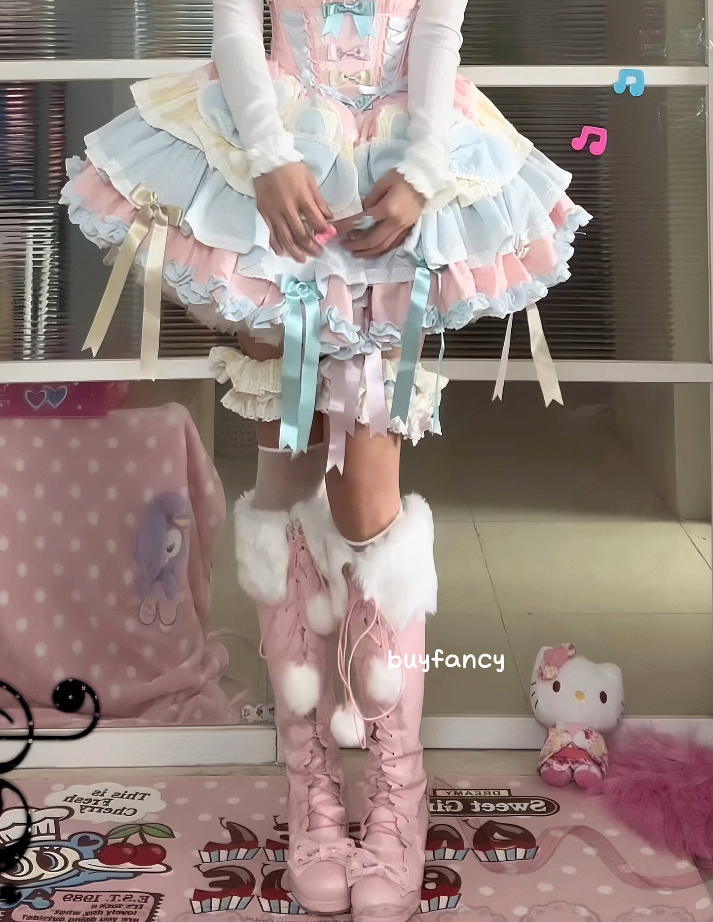 Japanese Lolita Furry Boots