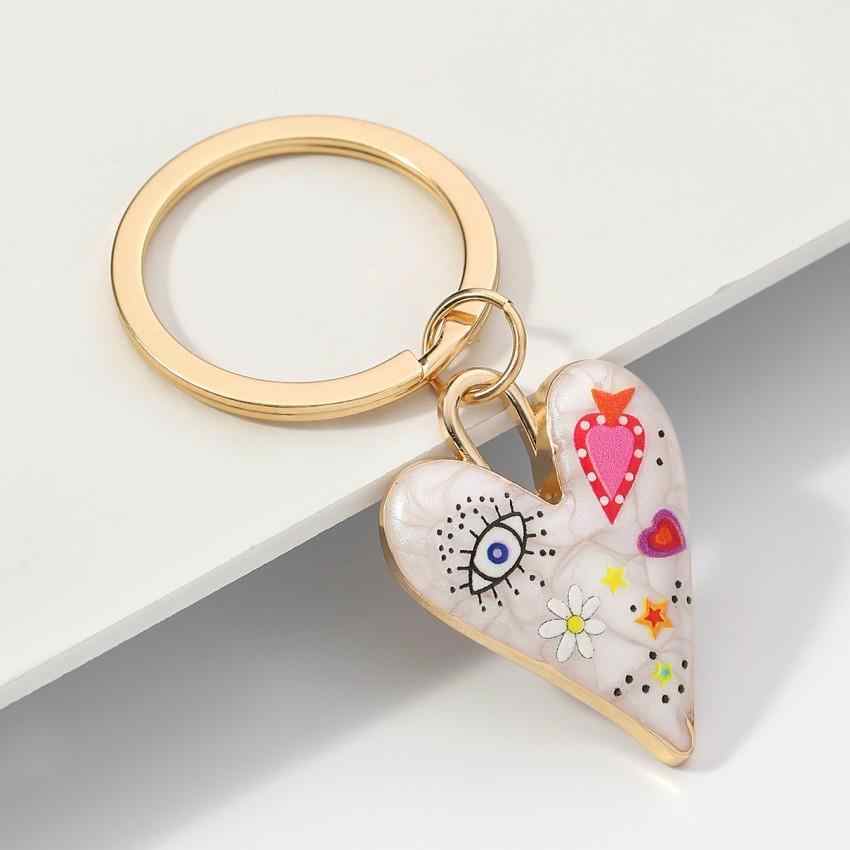 Eyes Flower Heart Car Keychain