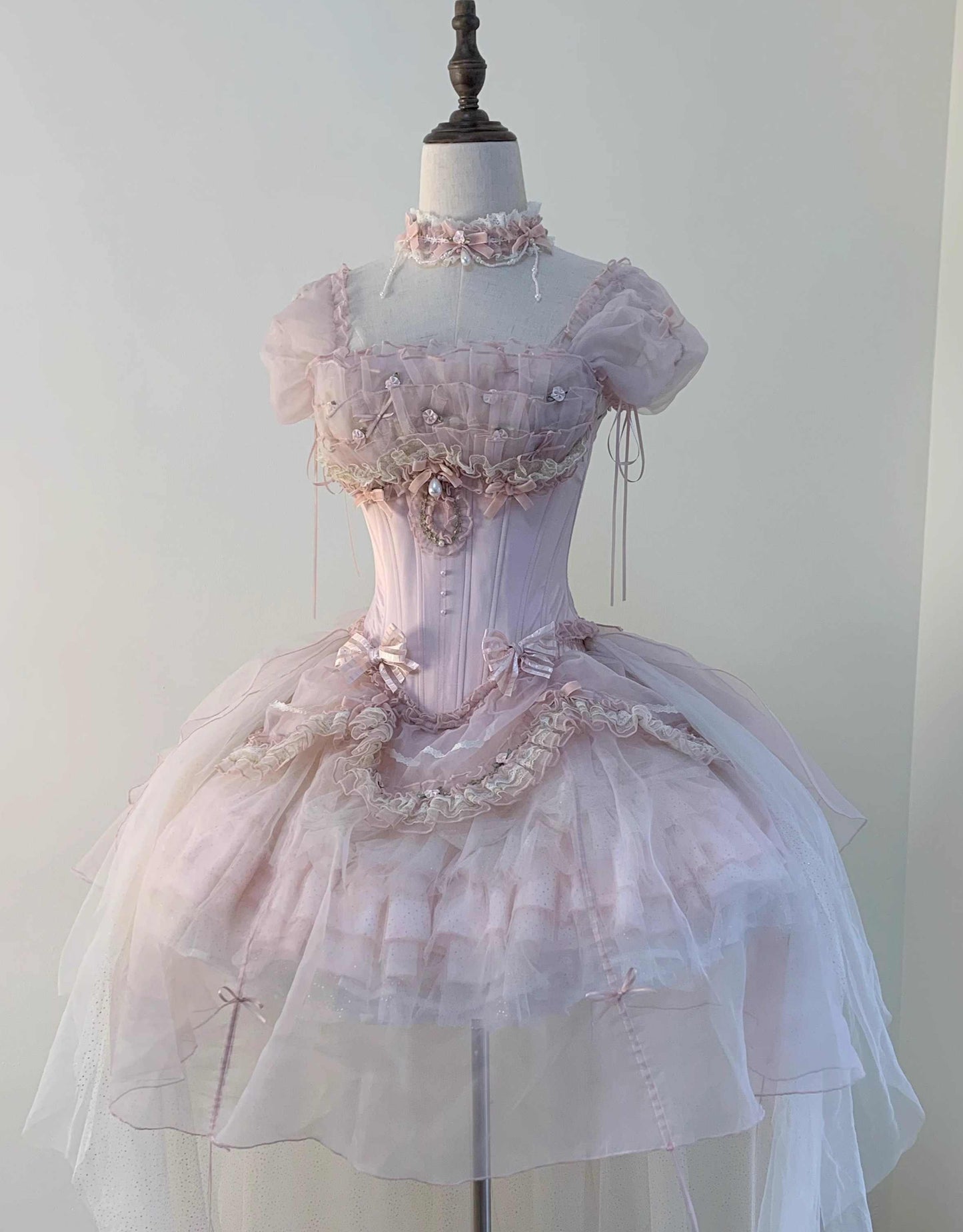 Lace Satin Corset Princess Dress