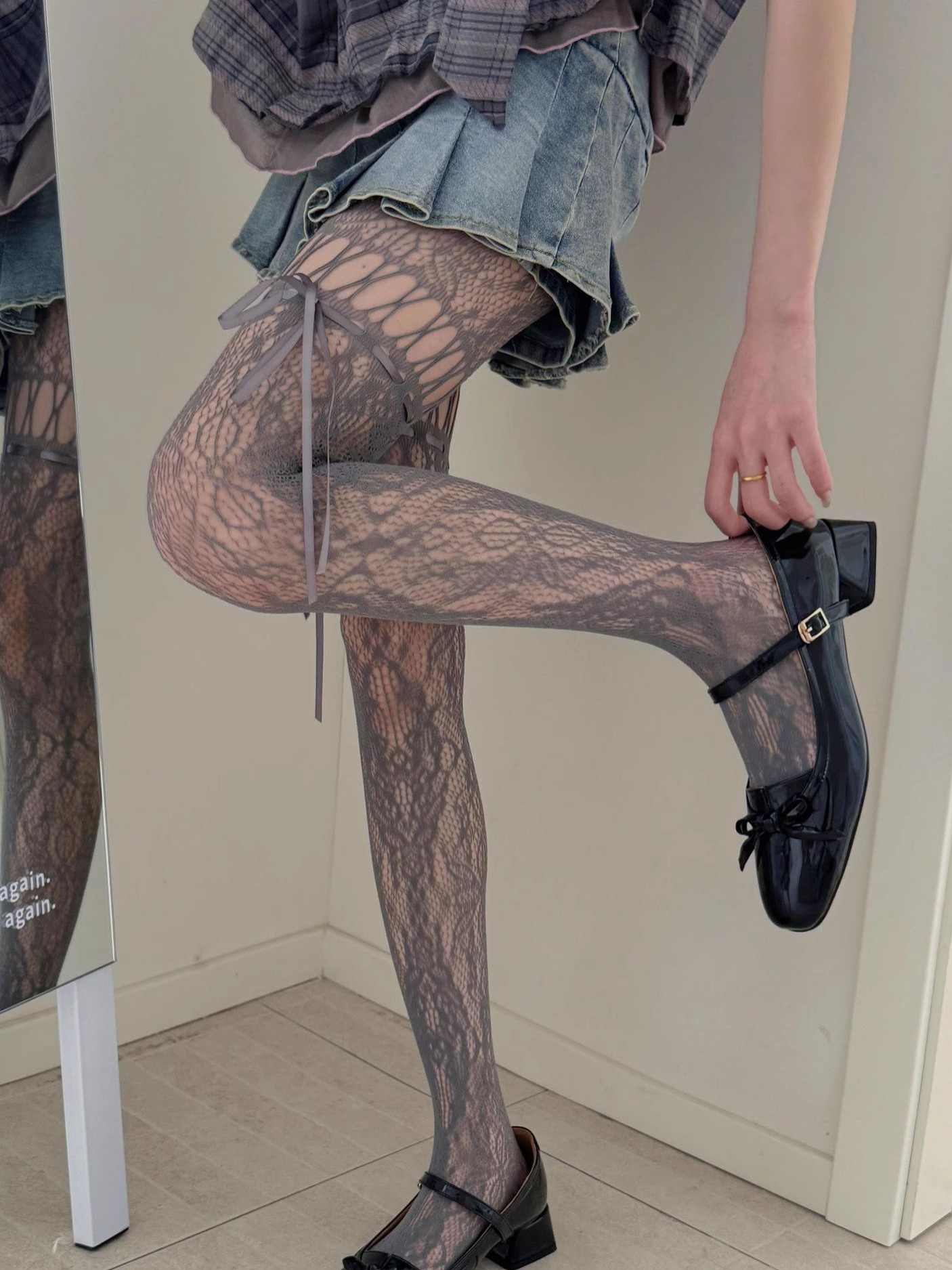 Bows Fishnet Stockings