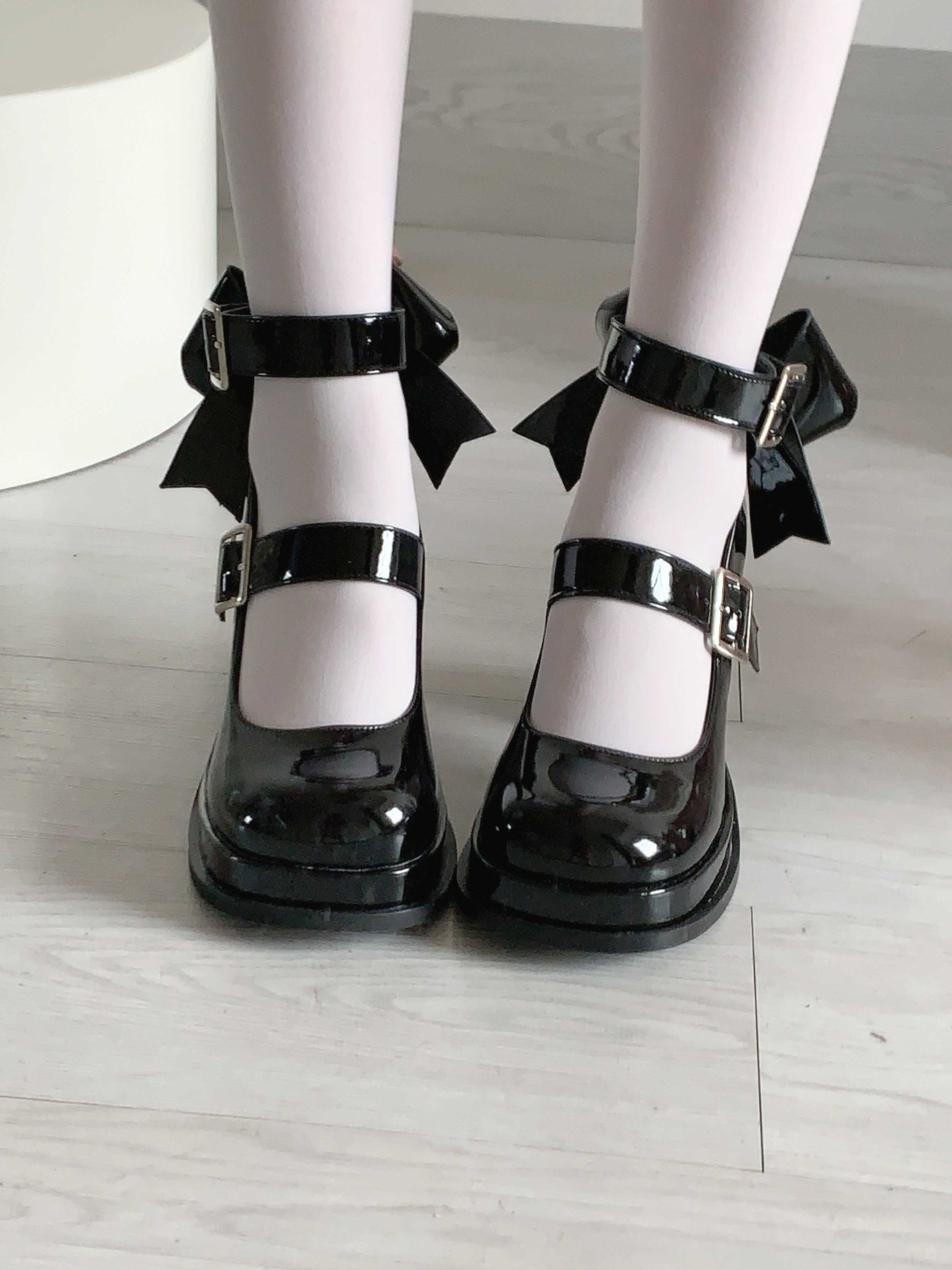 Cute Bow Mary Jane High Heels