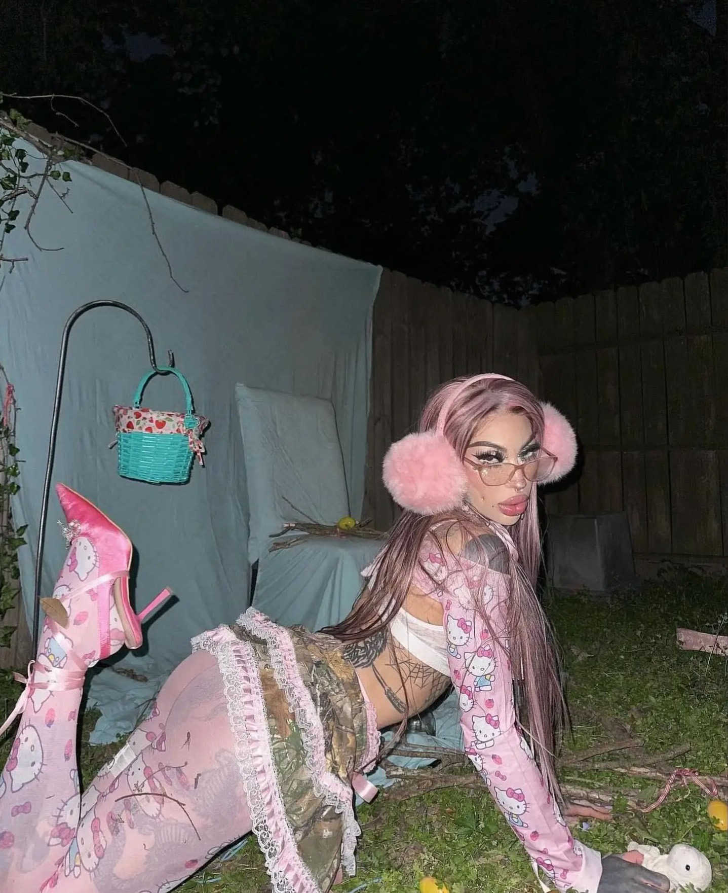 Y2K Pink Lace Skirt
