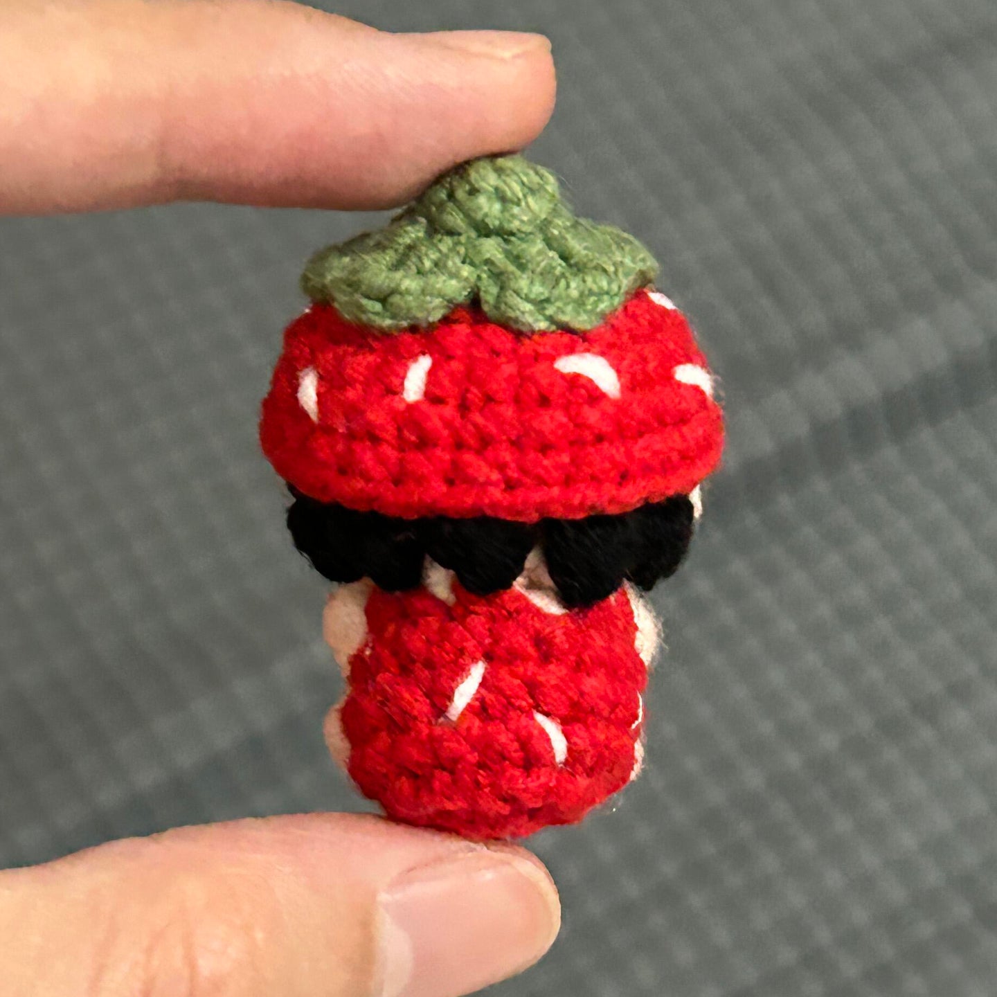 DIY wool cute strawberry pendant