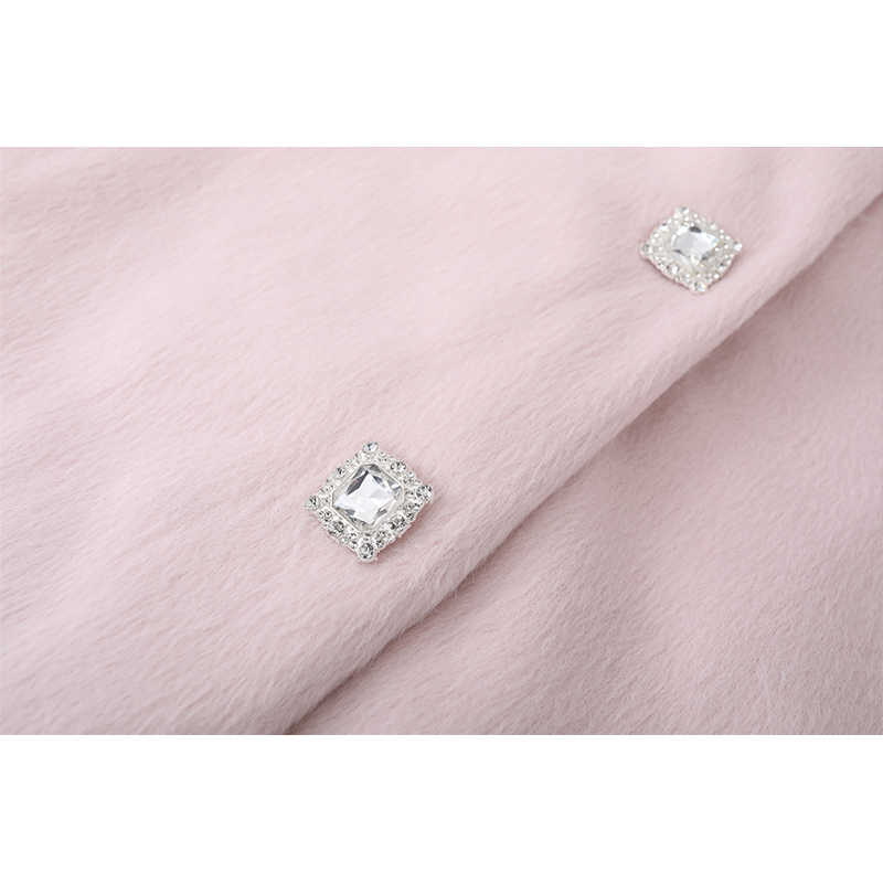 Coquette Furry Woolen Cape Coat
