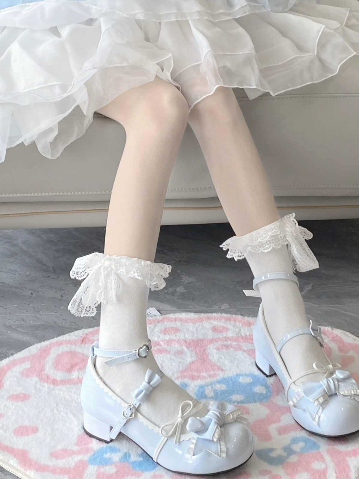 Kawaii Bow Round Toe Leather Shoes