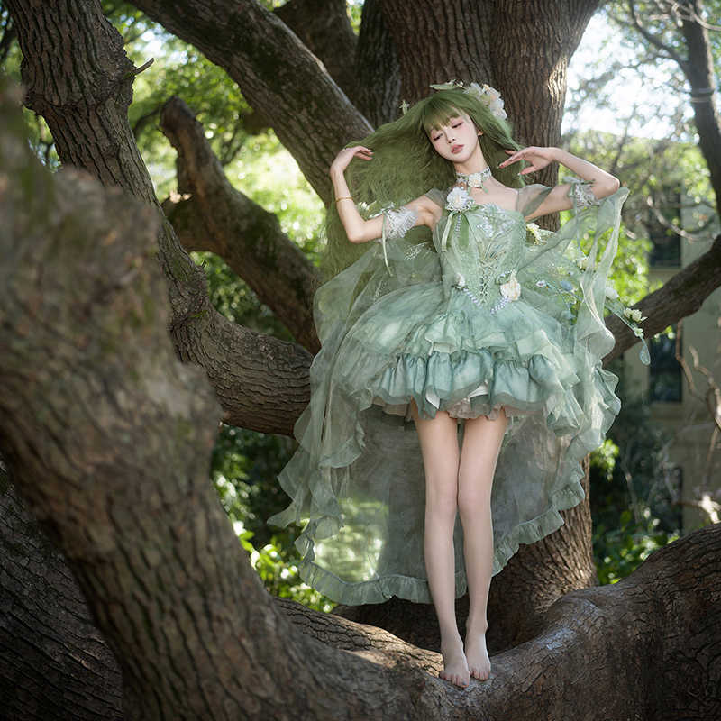 Forest Elf Long Curly Wig
