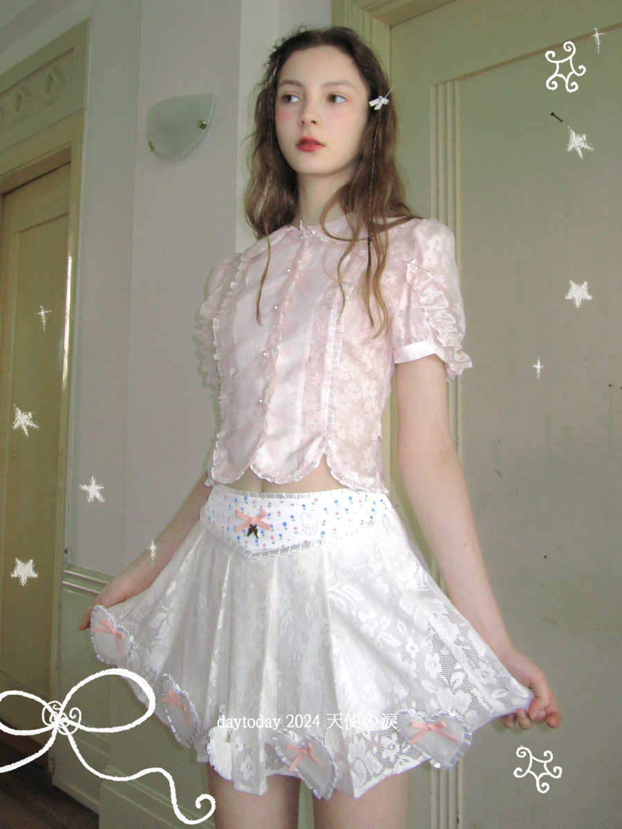 Angel's Tears Puff Sleeve Short Sleeve Shirt