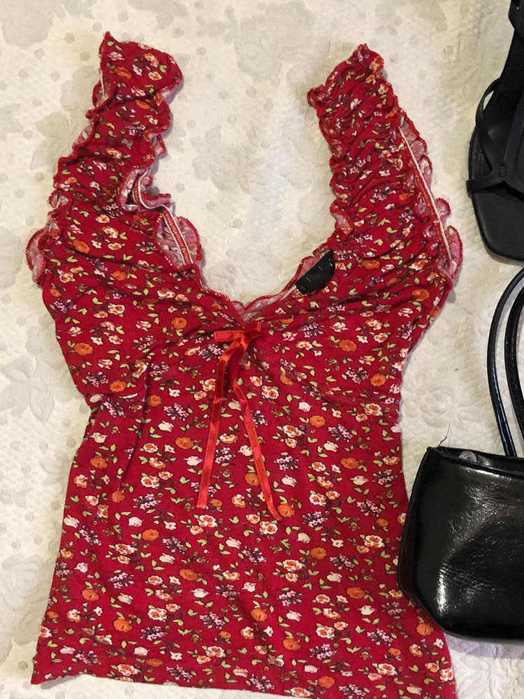 Cherry Floral Tank Top