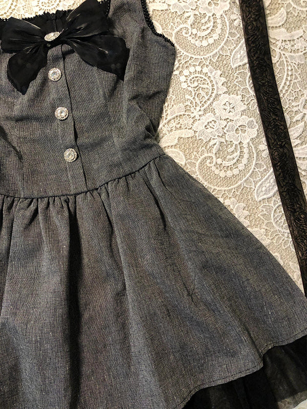 dark coquette suspender tutu dress