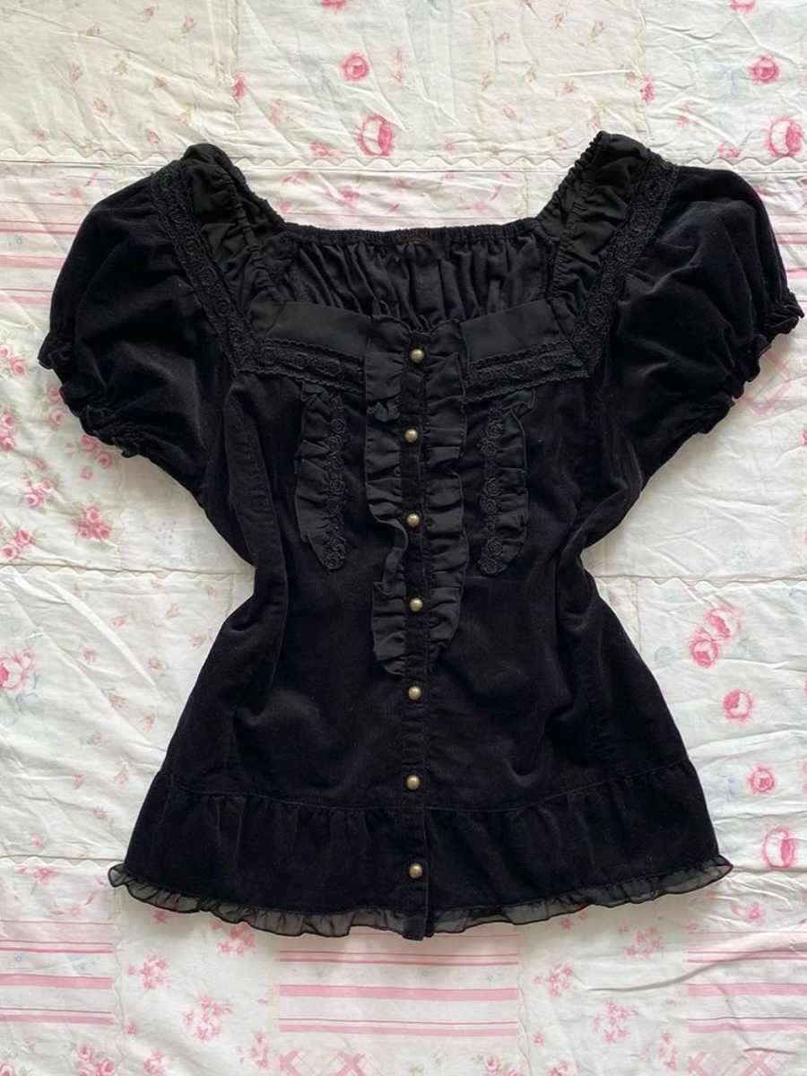 Dark Coquette Short-sleeved Shirt