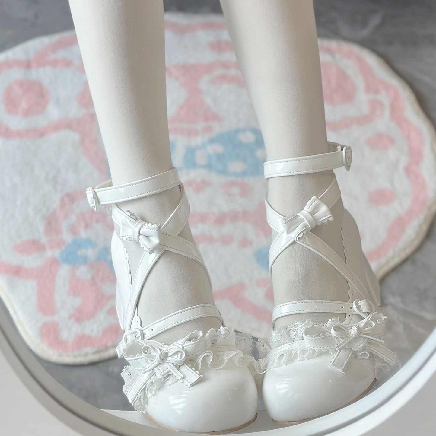 Ballet Lace Round Toe Lolita Shoes