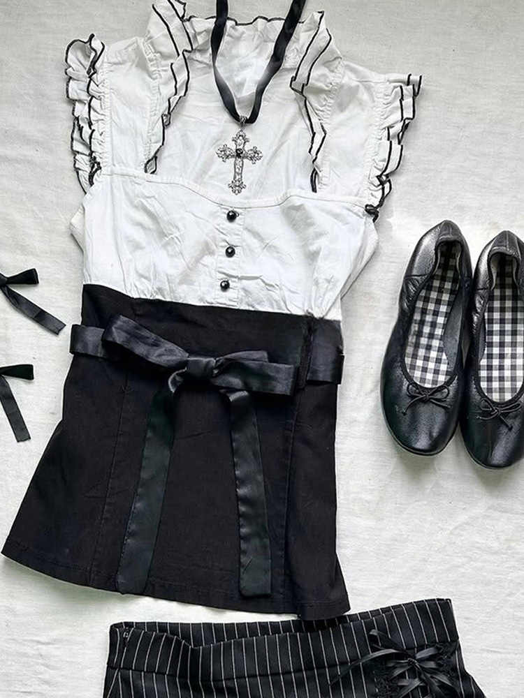 Y2K Retro White Shirt