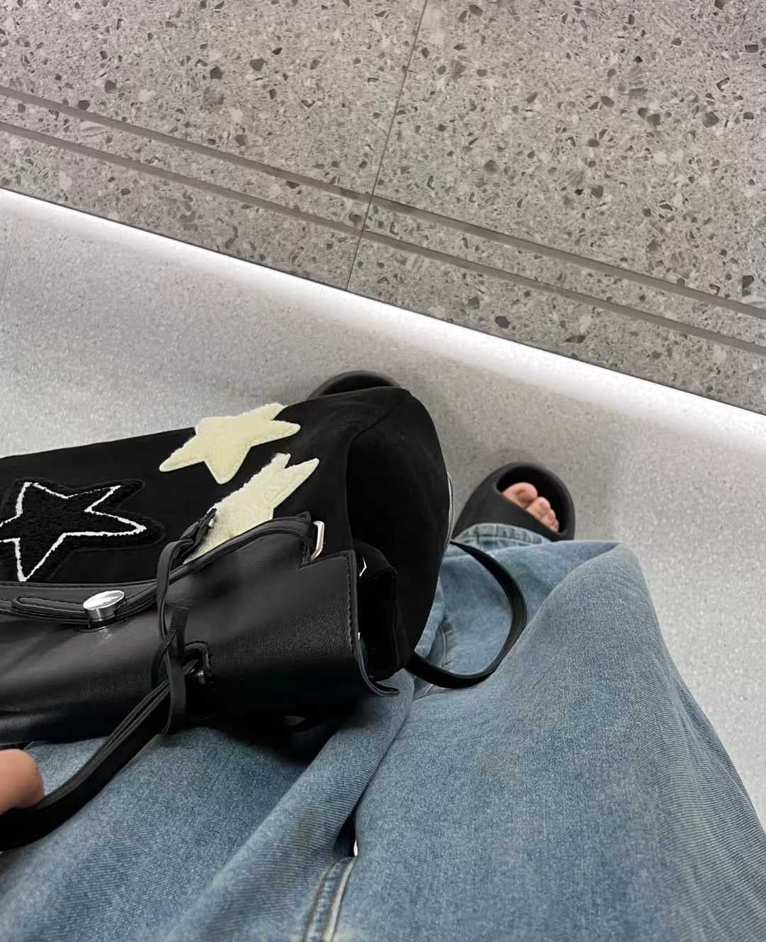 Acubi Star Stitched Leather Backpack