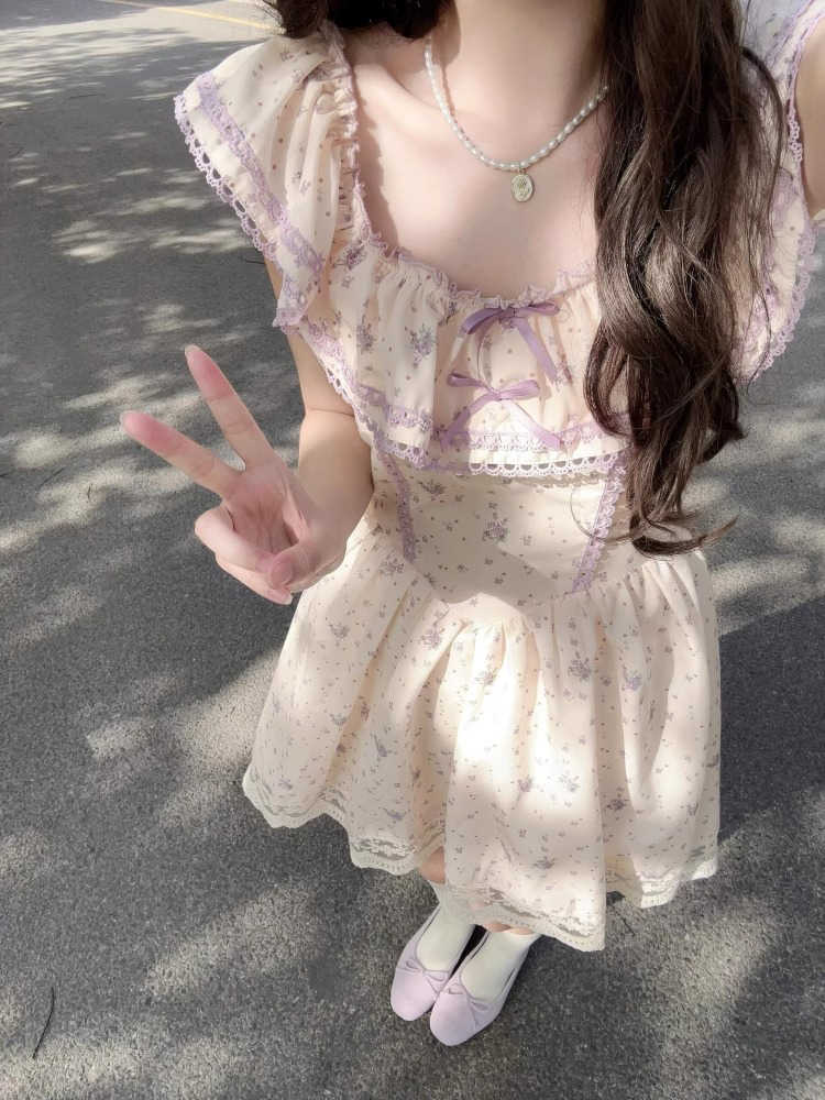 Ruffled Princess Floral Dress