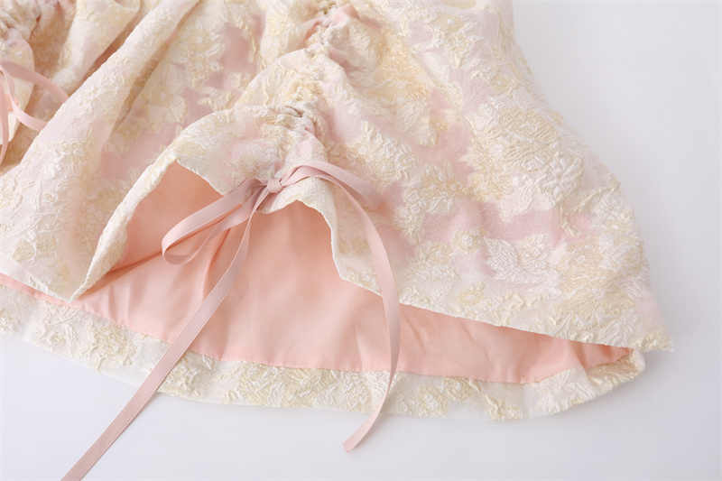 Retro Jacquard Ruffled Dress