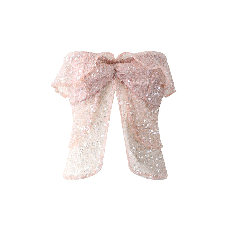 Pink Sequined Fishtail Suit