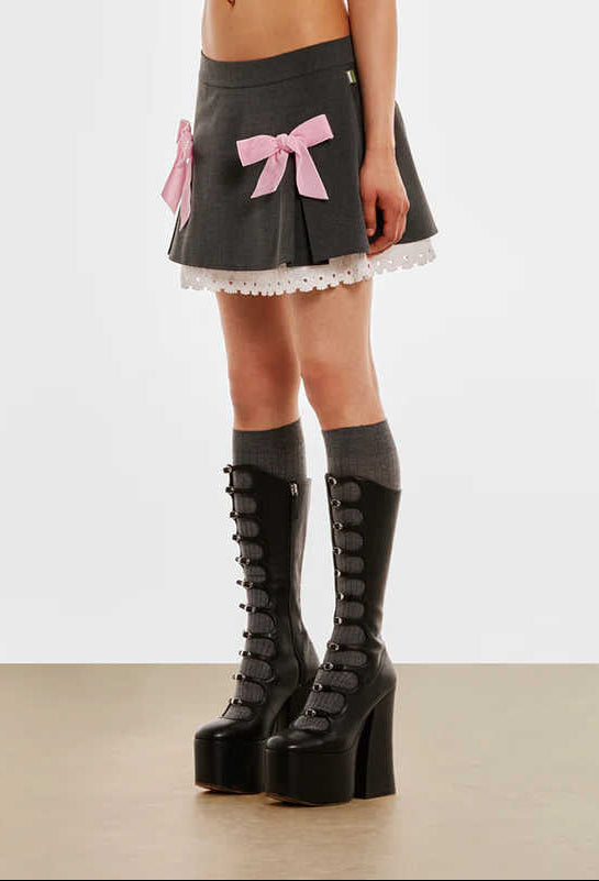 Y2K Bow Coquette Skirt