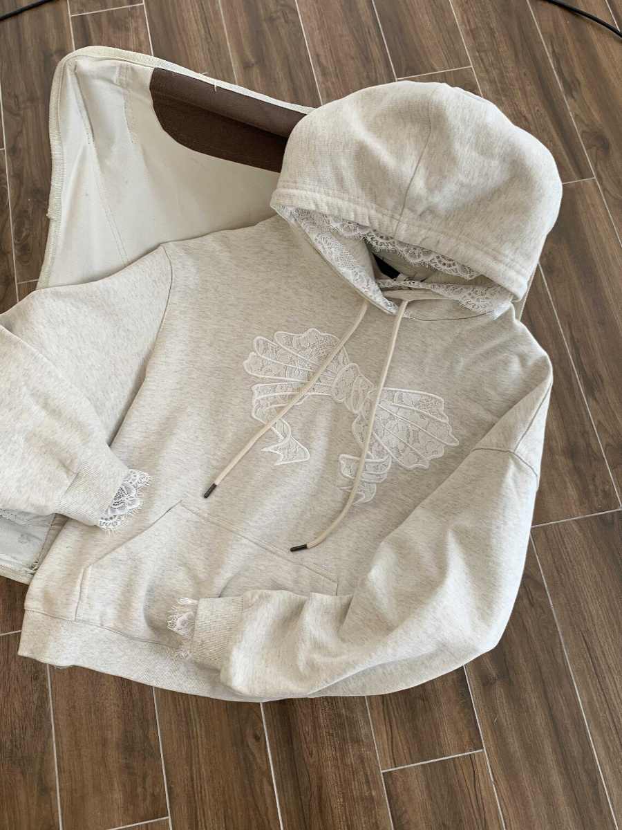 Coquette Lace Bow Sweatshirt