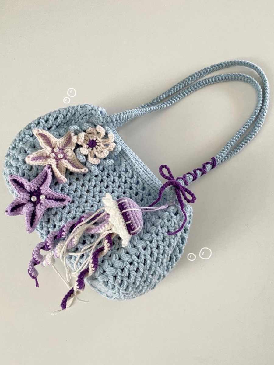 Diy Handmade Crochet Ocean Shell Bag