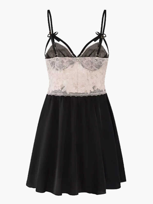 Dark Coquette Lace Nightgown