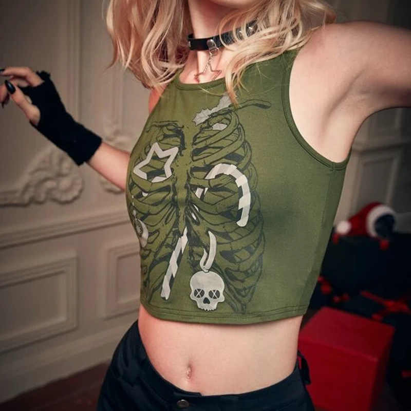 Grunge X-ray Rib Tank Top