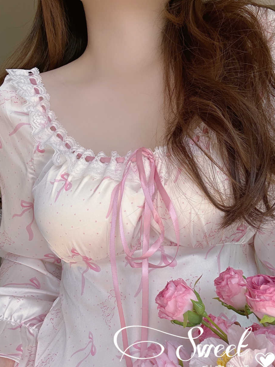 Cherry Blossoms Pajamas Dress