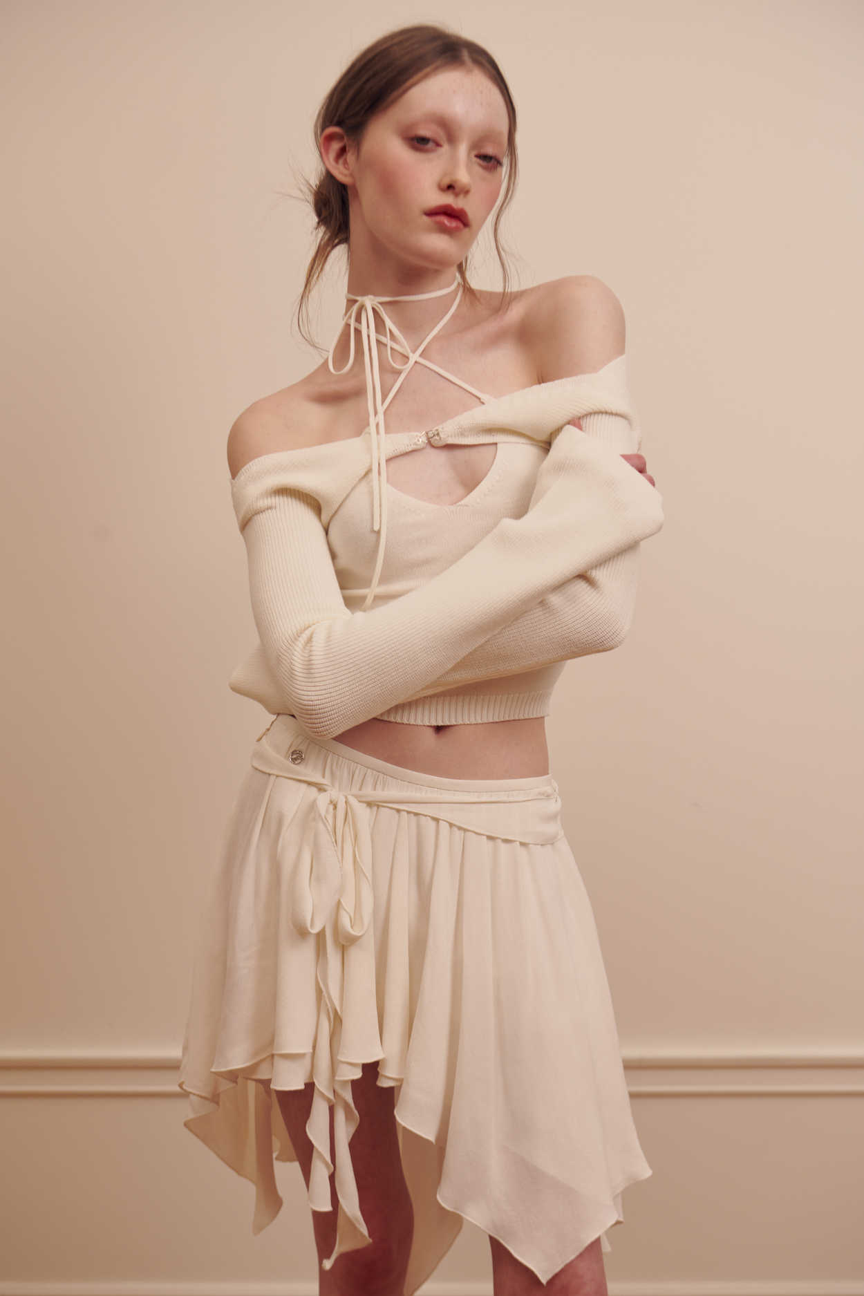 Ballet Strap Irregular Skirt