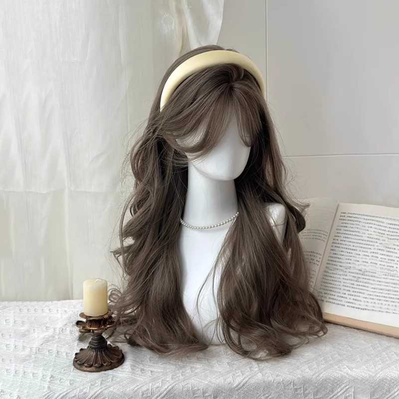 Brown Long Curly Wig