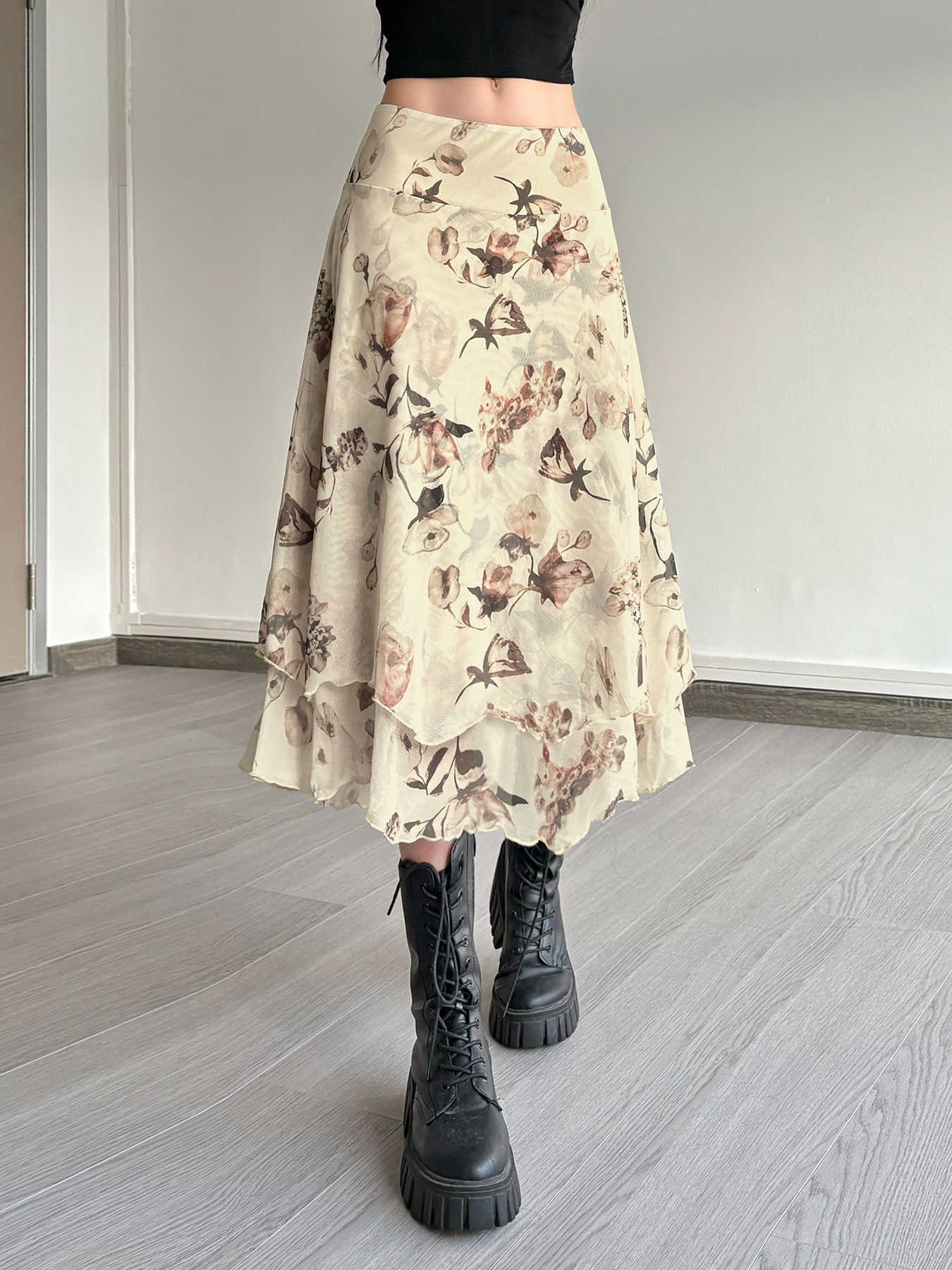 Fairy Grunge Plant-based Printed Skirt
