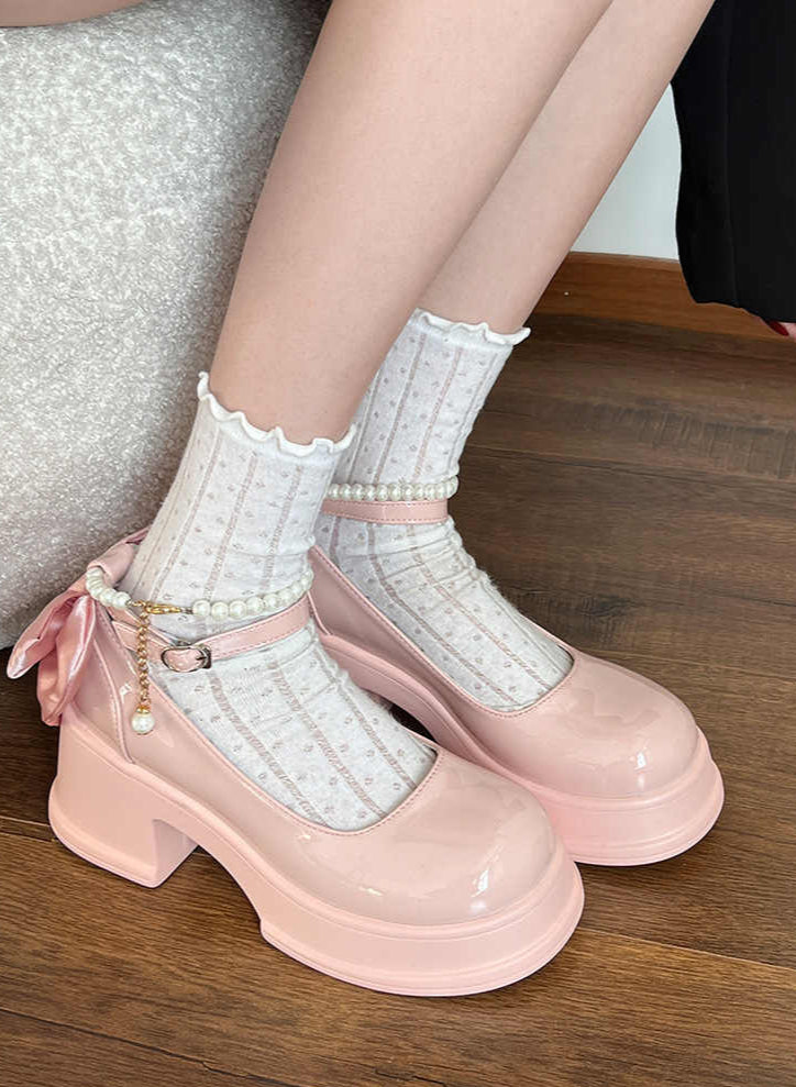 French Pearl Mary Jane Shoes