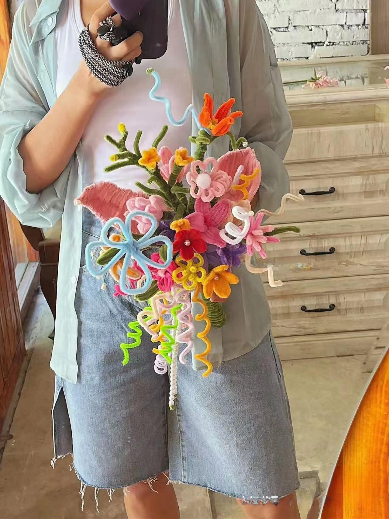 handmade Twisting stick flowers bouquet