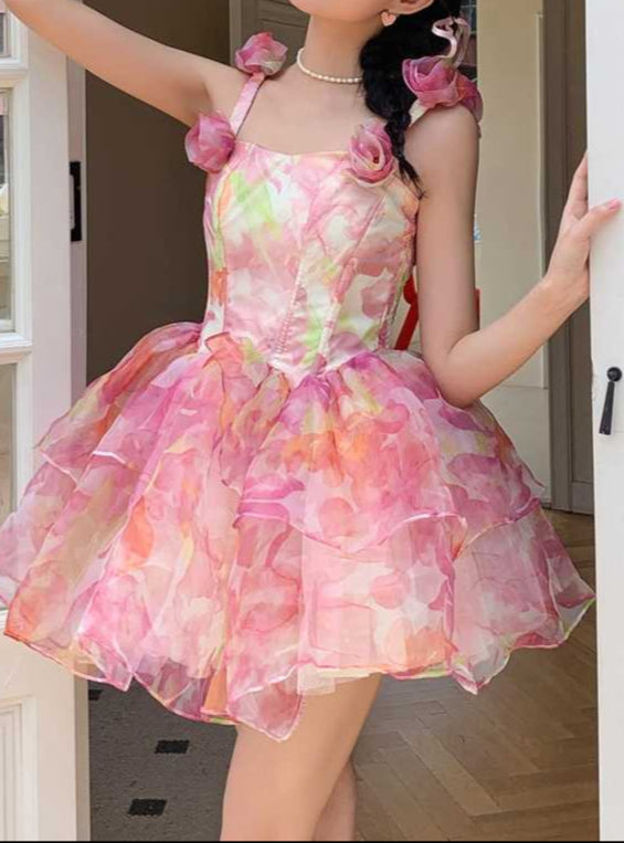 Flower Tutu Chiffon Yarn Dress