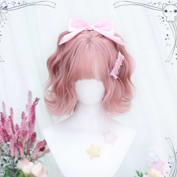 Lolita Curly Short Pink Wig
