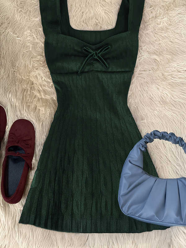 Vintage Twist Knitted Suspender Dress
