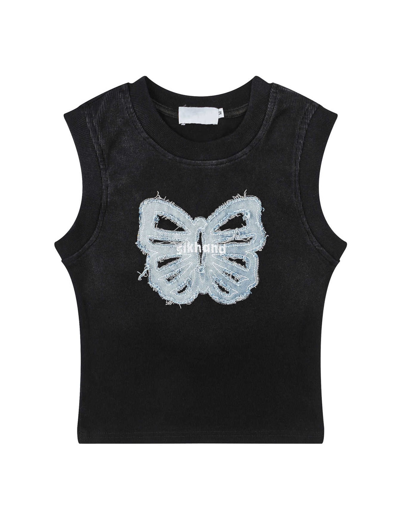 Y2K Butterfly Patch Tank Top